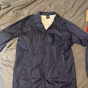 Navy Blue Button-Up Jacket